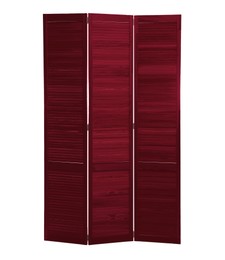 Image of Burgundy folding screen isolated on white. Interior element