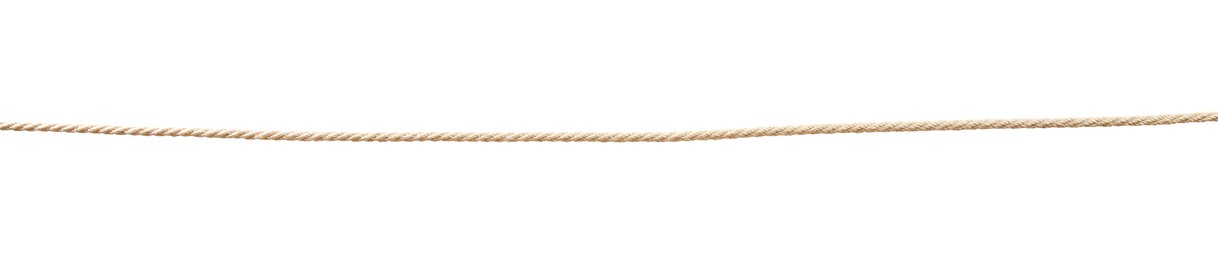 Hemp rope on white background. Organic material