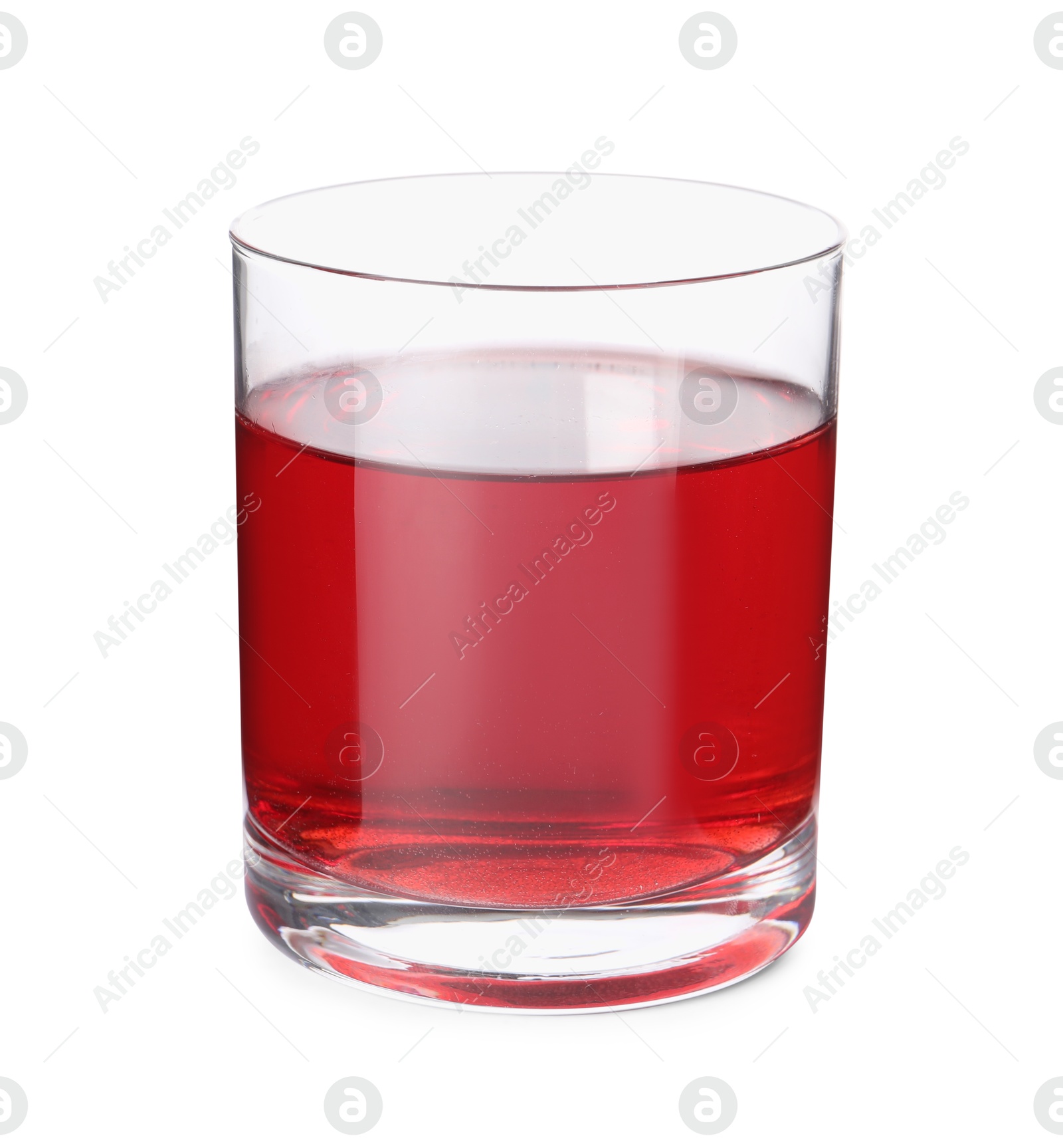 Photo of Fresh grape juice in glass isolated on white