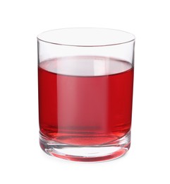 Photo of Fresh grape juice in glass isolated on white