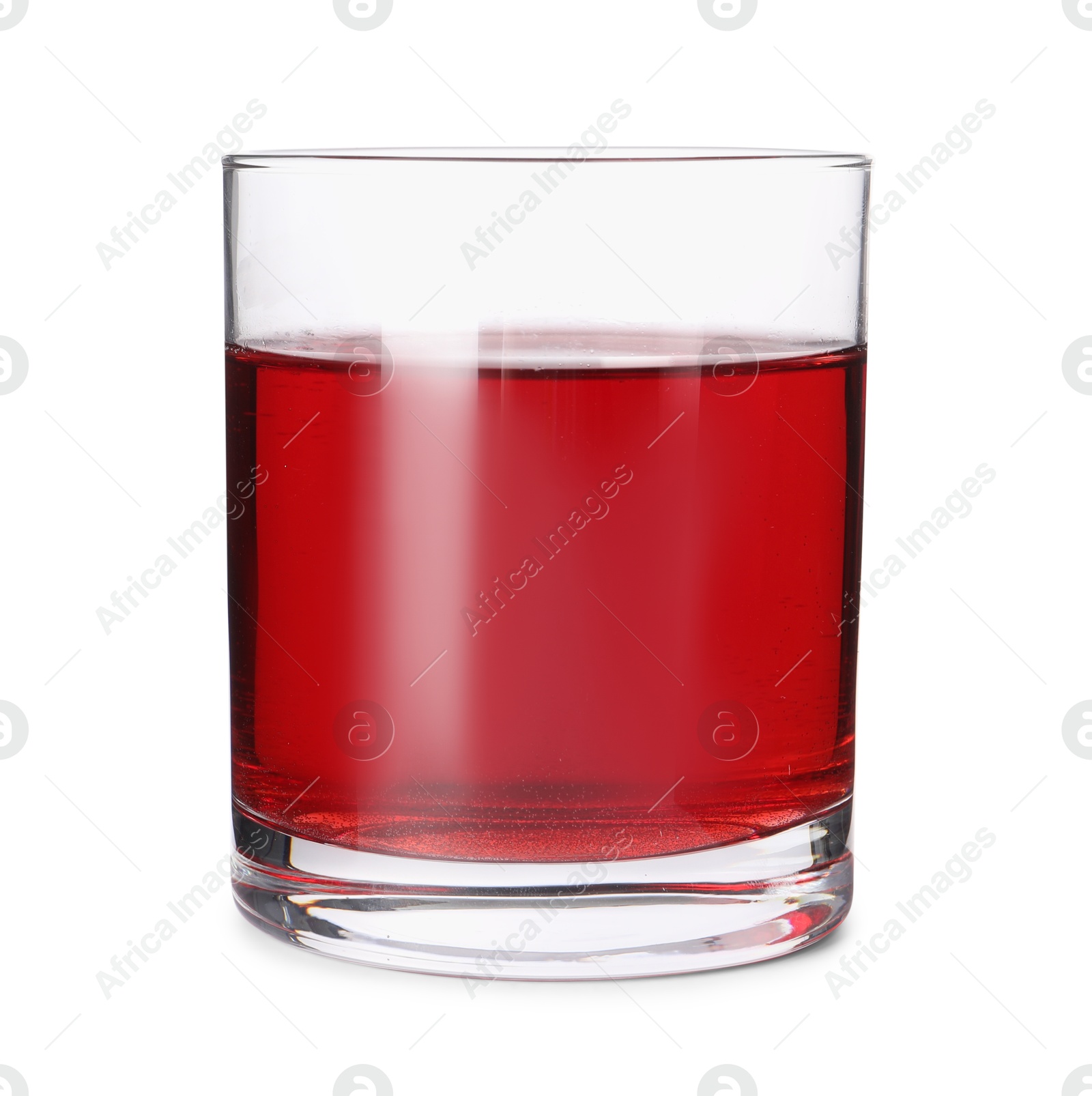 Photo of Fresh grape juice in glass isolated on white