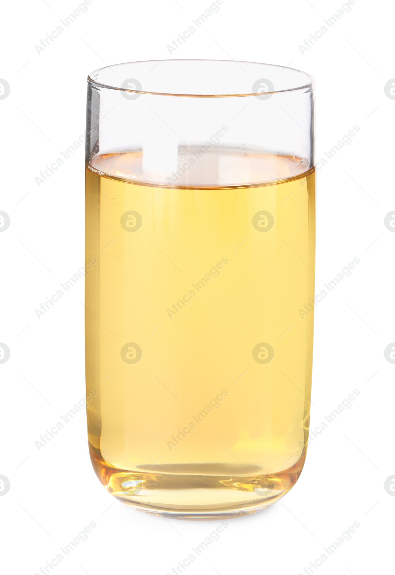 Photo of Tasty grape juice in glass isolated on white