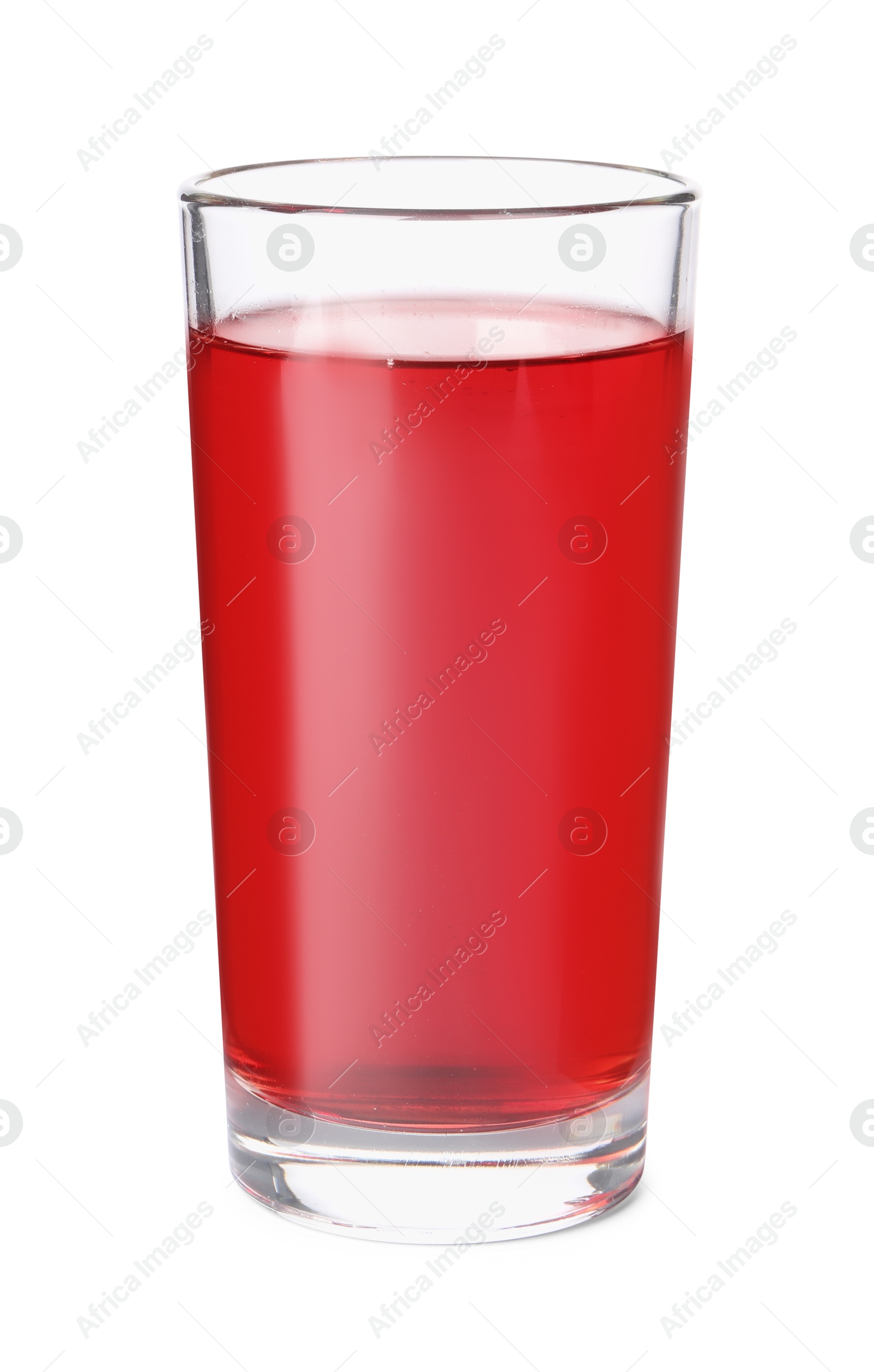 Photo of Tasty grape juice in glass isolated on white