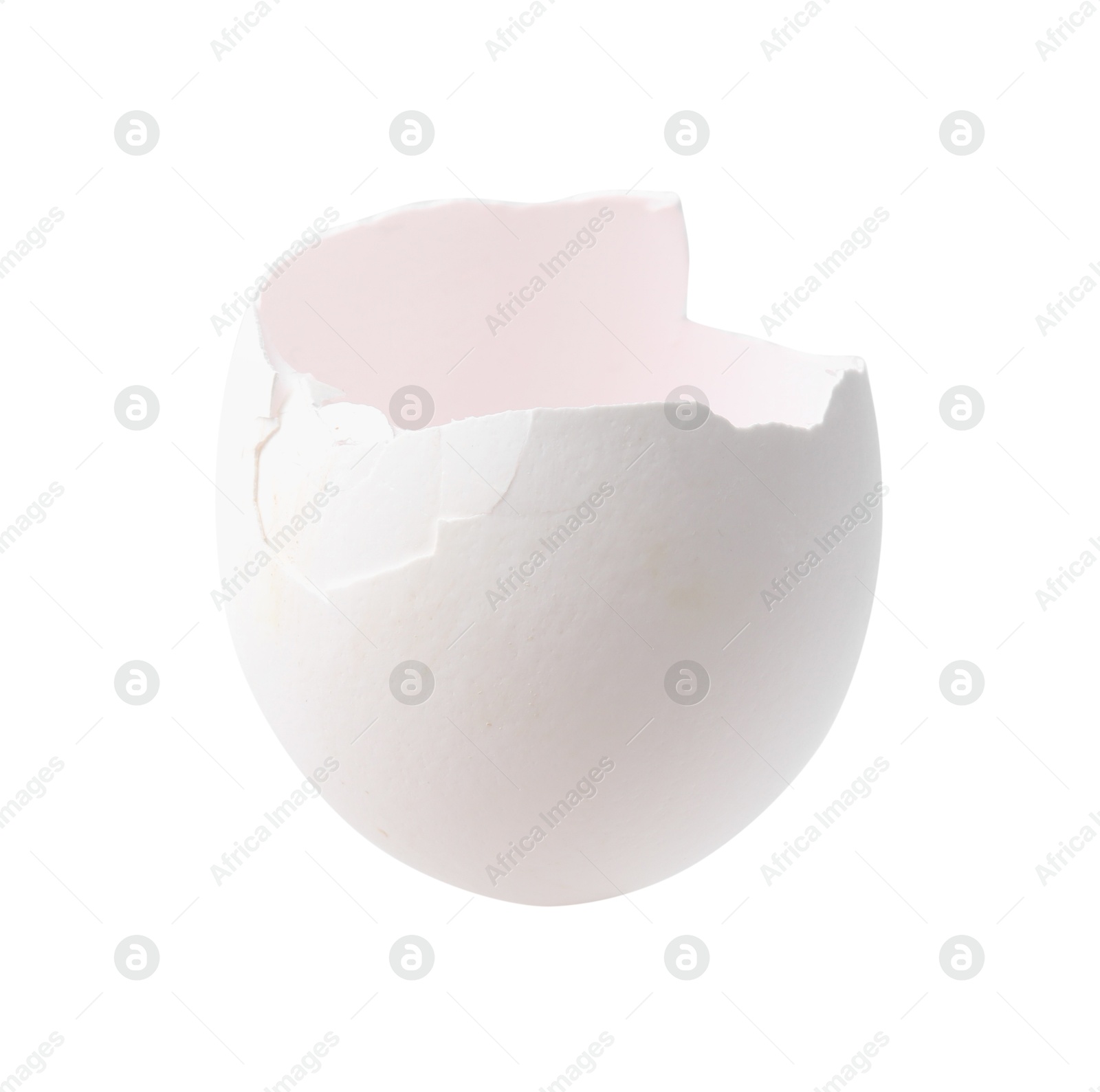 Photo of Piece of broken eggshell isolated on white