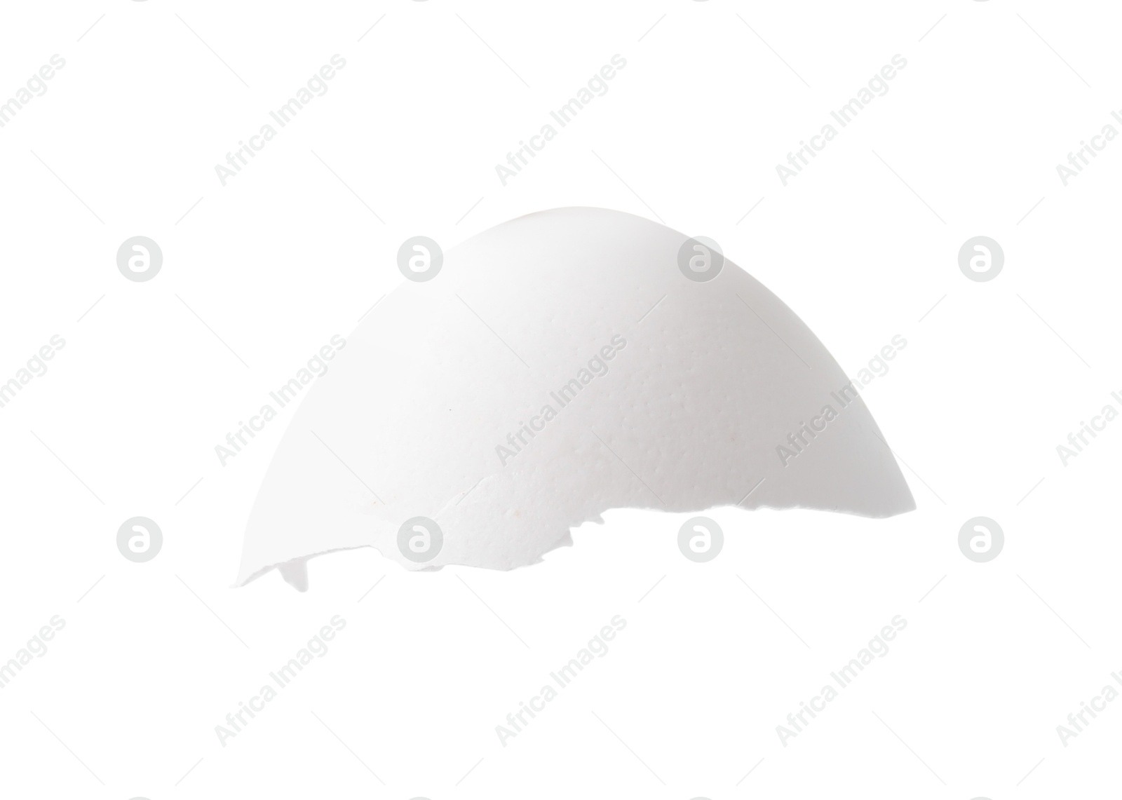 Photo of Piece of broken eggshell isolated on white