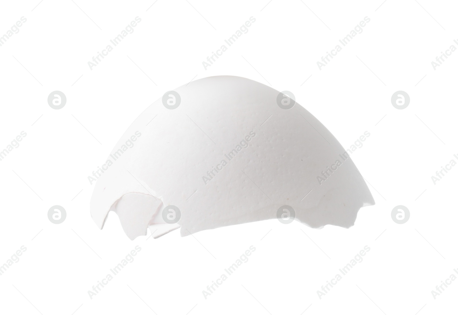 Photo of Piece of broken eggshell isolated on white