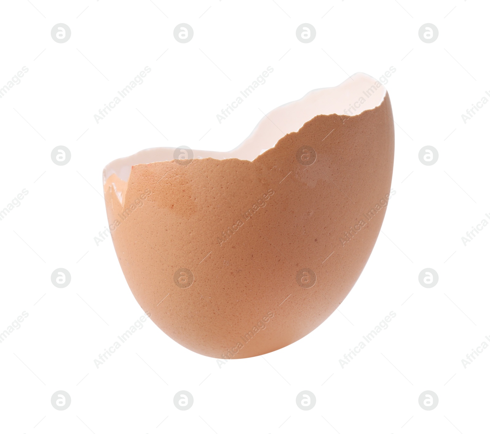 Photo of Piece of broken eggshell isolated on white