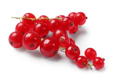 Photo of Fresh ripe red currants isolated on white