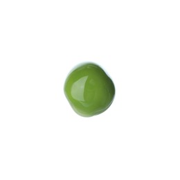 Photo of One fresh green pea isolated on white