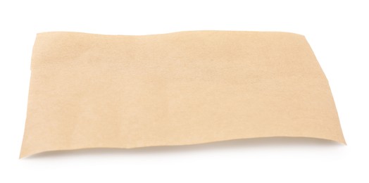 Photo of One kraft paper sheet isolated on white