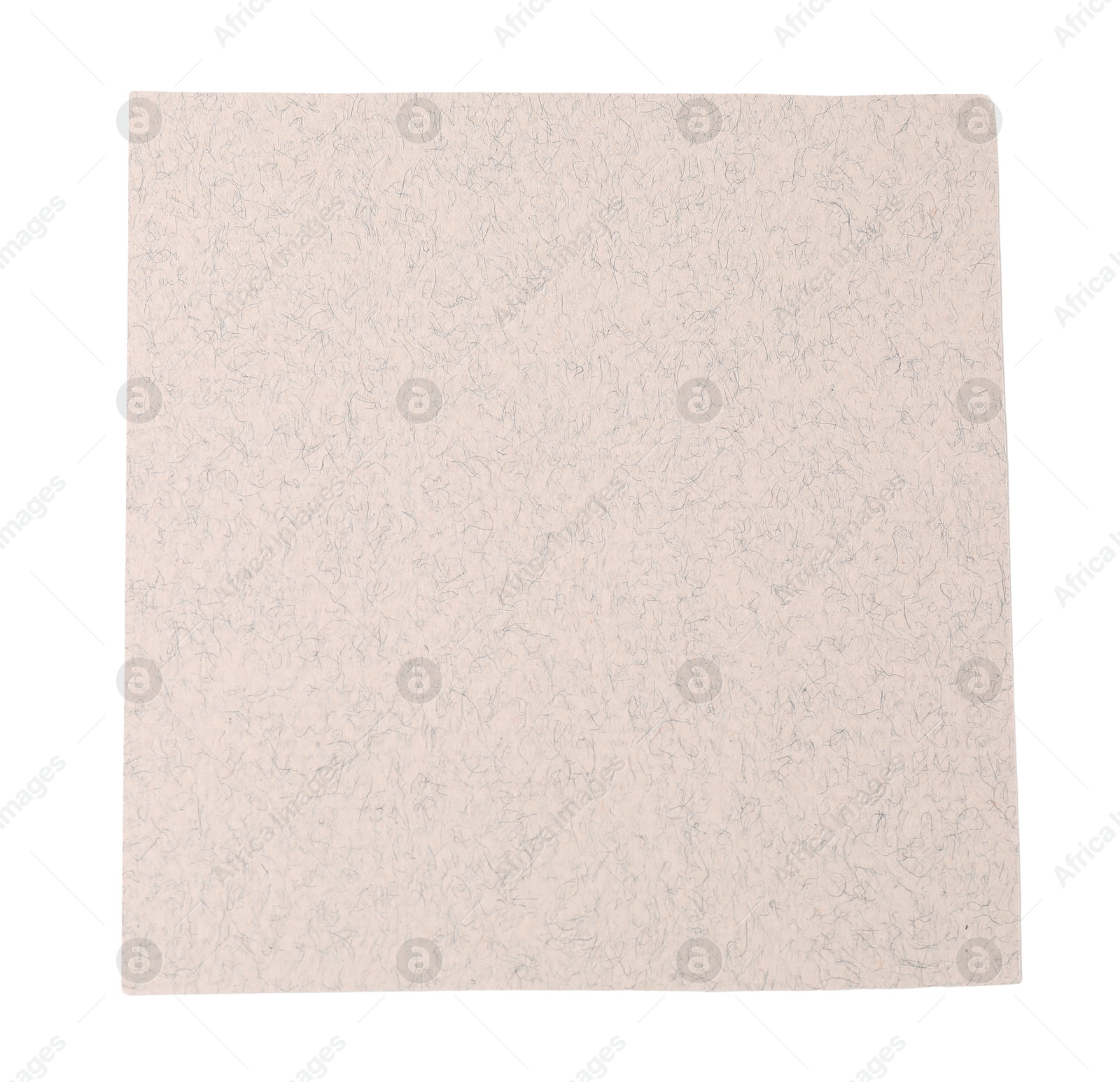 Photo of One old paper sheet isolated on white, top view