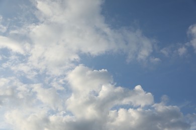 Photo of Beautiful view of blue sky with fluffy clouds