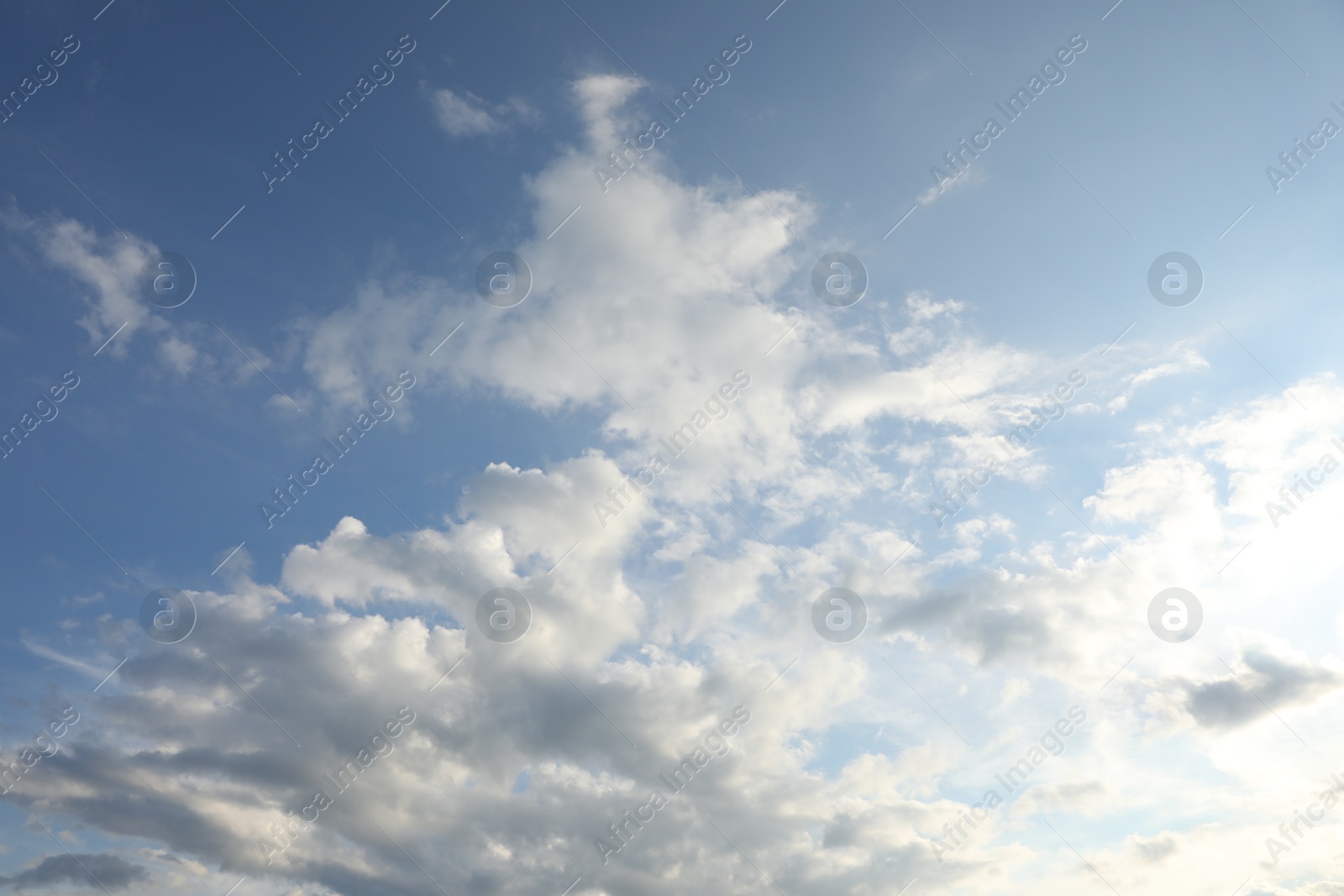 Photo of Beautiful view of blue sky with fluffy clouds