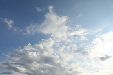 Photo of Beautiful view of blue sky with fluffy clouds