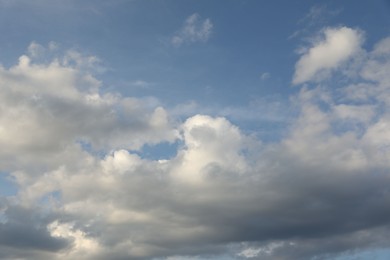 Photo of Beautiful view of blue sky with fluffy clouds