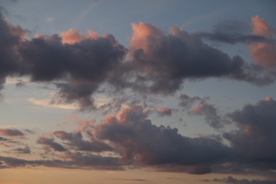 Photo of Beautiful view of blue sky with fluffy clouds