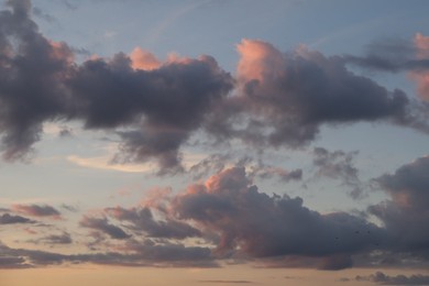 Photo of Beautiful view of blue sky with fluffy clouds