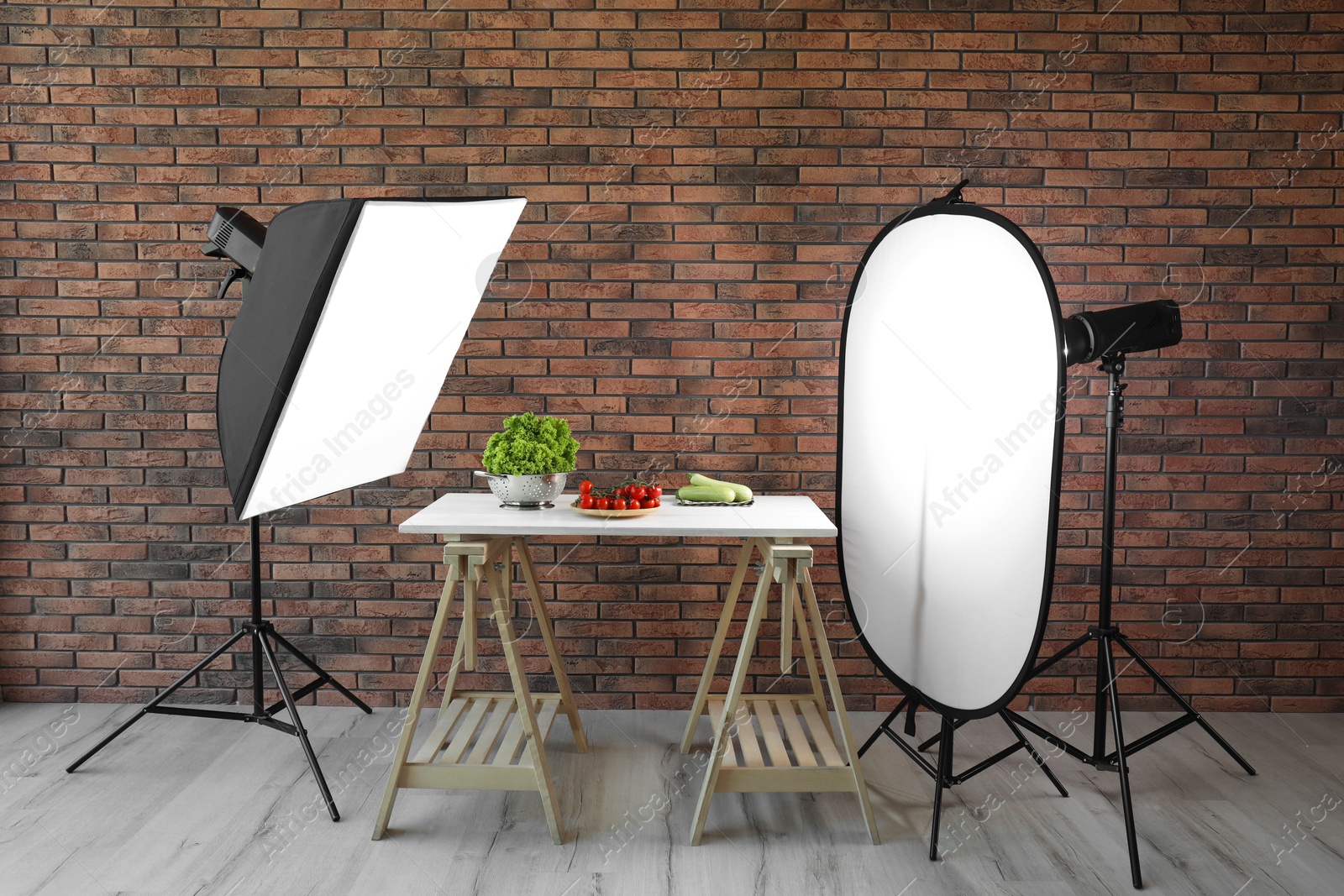 Photo of Shooting food in photo studio with professional lighting equipment