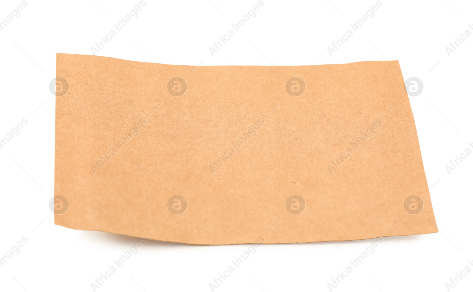 Photo of One kraft paper sheet isolated on white