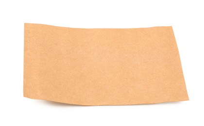 Photo of One kraft paper sheet isolated on white