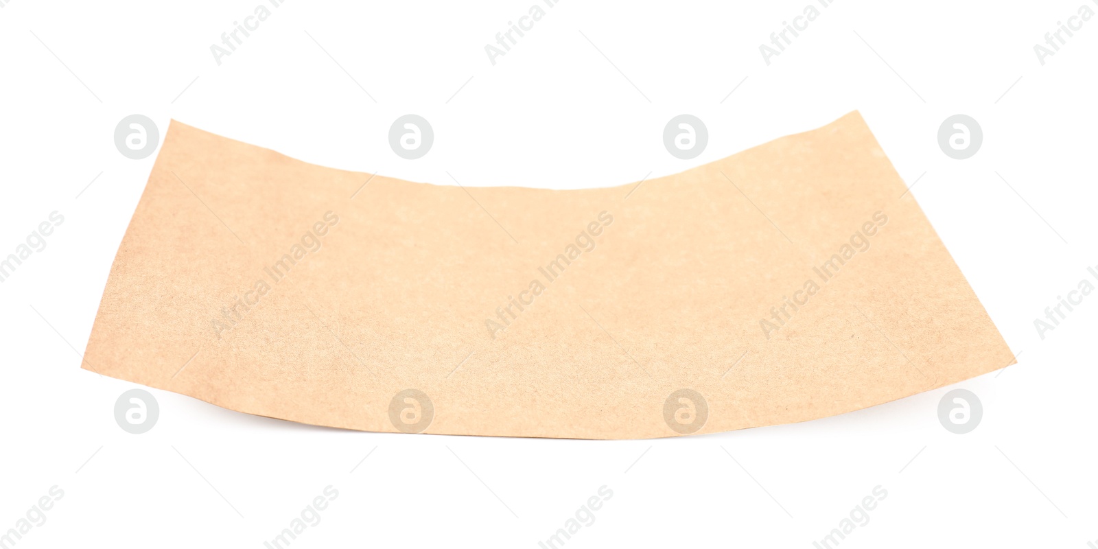 Photo of One kraft paper sheet isolated on white