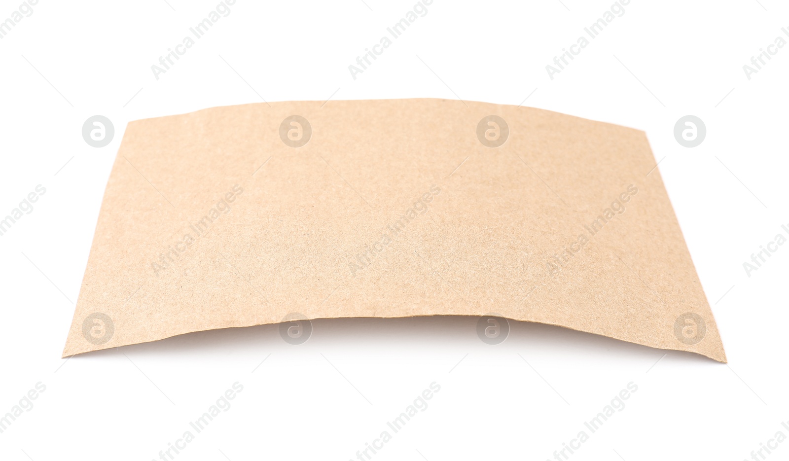 Photo of One kraft paper sheet isolated on white