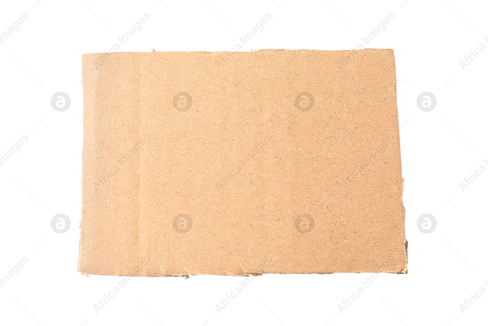 Photo of One carton paper sheet isolated on white, top view