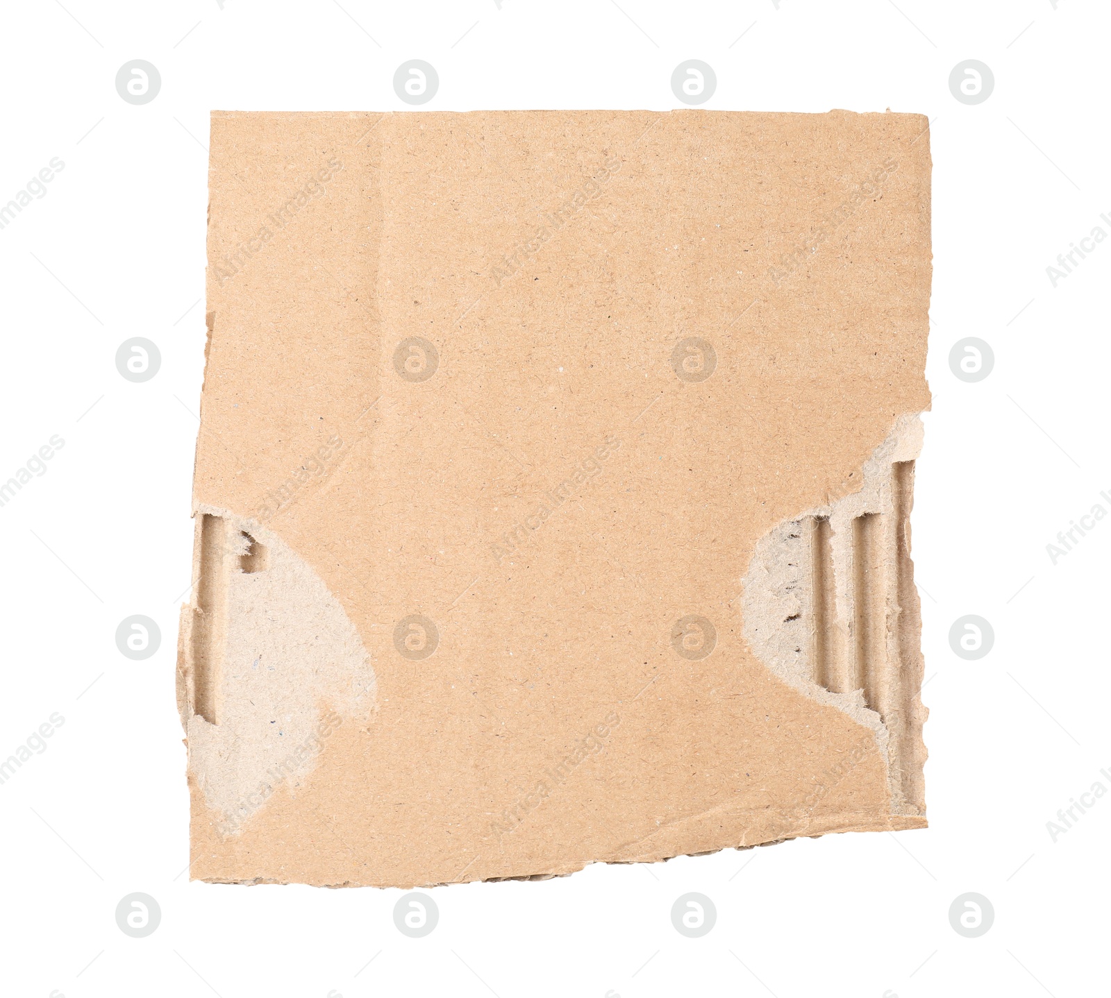 Photo of One carton paper sheet isolated on white, top view