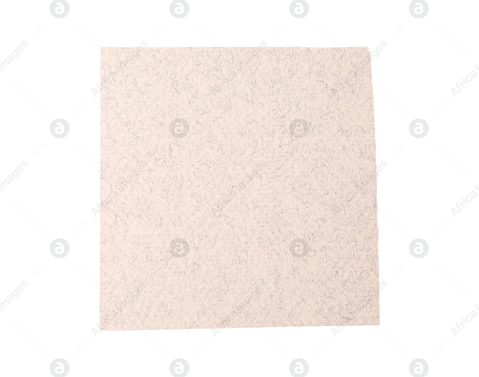 Photo of One old paper sheet isolated on white, top view