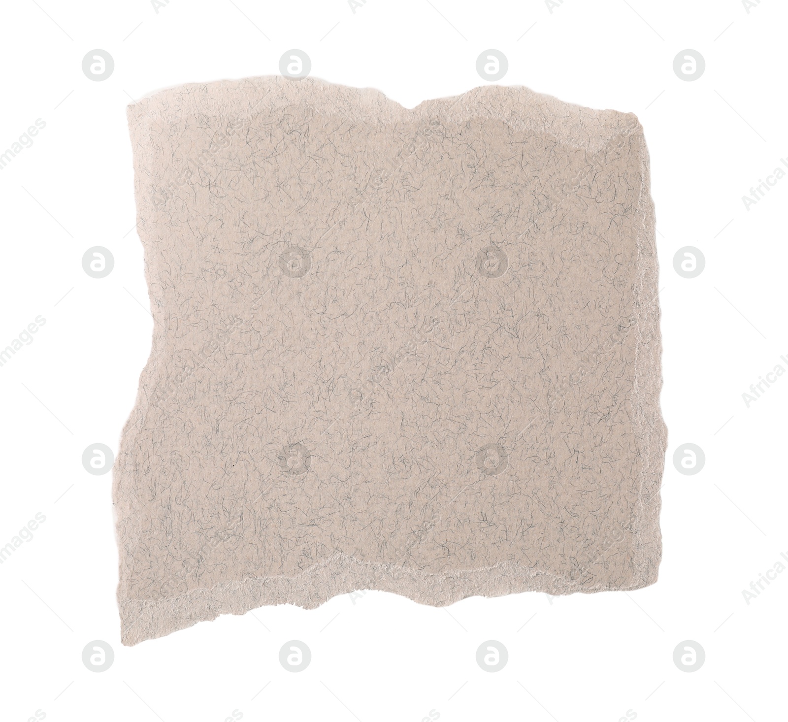 Photo of One old paper sheet isolated on white, top view