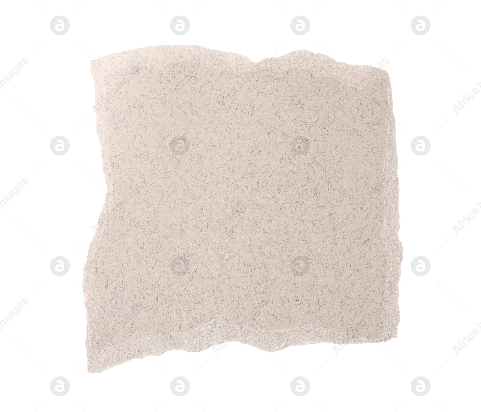 Photo of One old paper sheet isolated on white, top view