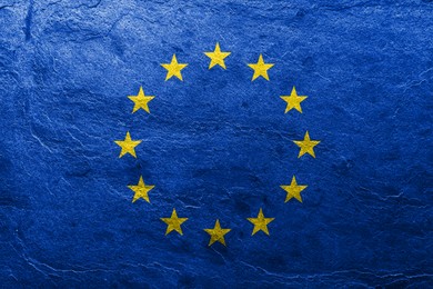 Image of Flag of European Union on textured surface