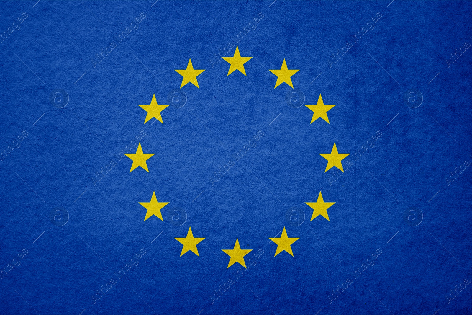 Image of Flag of European Union on cardboard surface