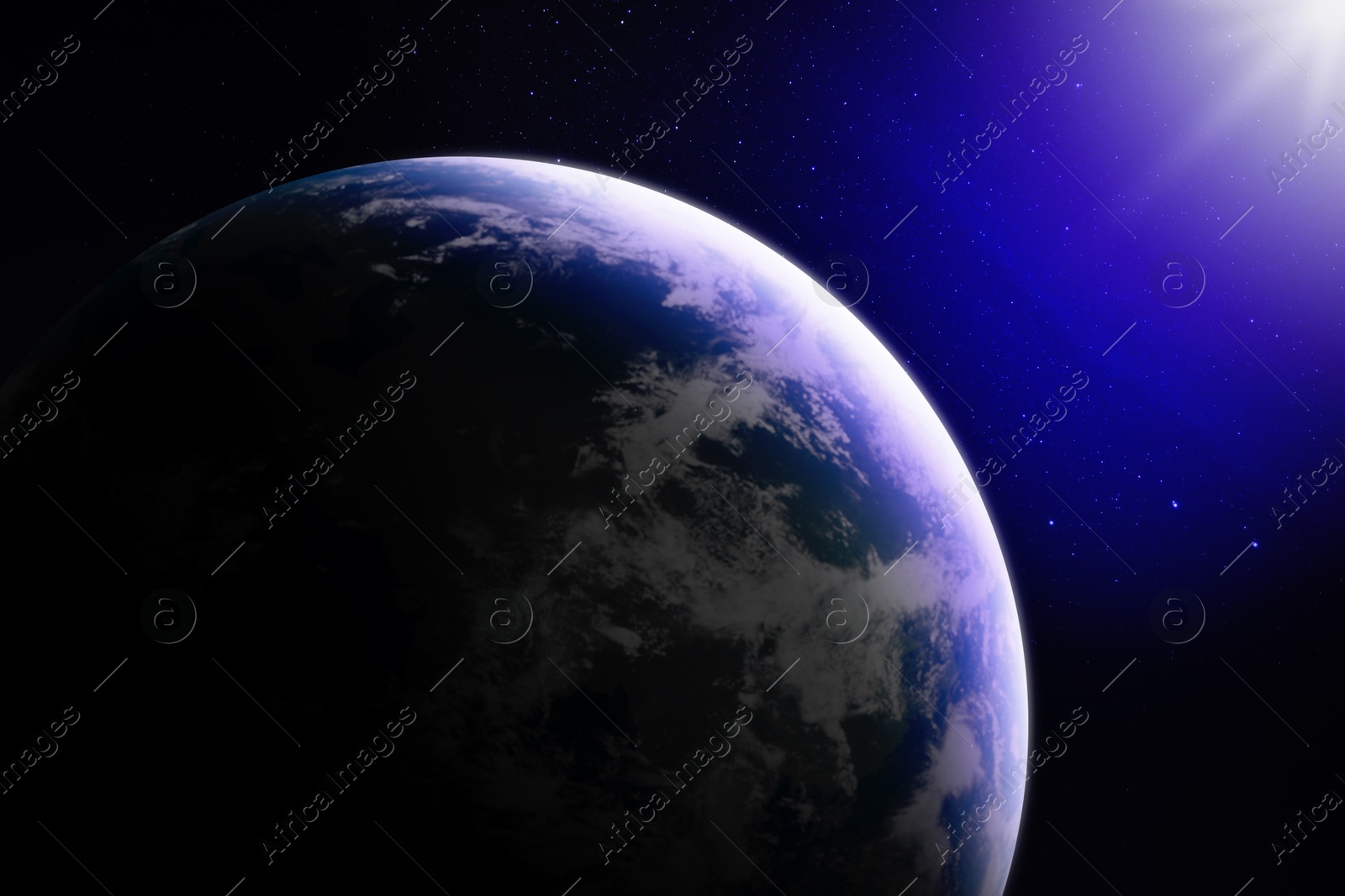 Image of Planet Earth in space. Image elements furnished by NASA