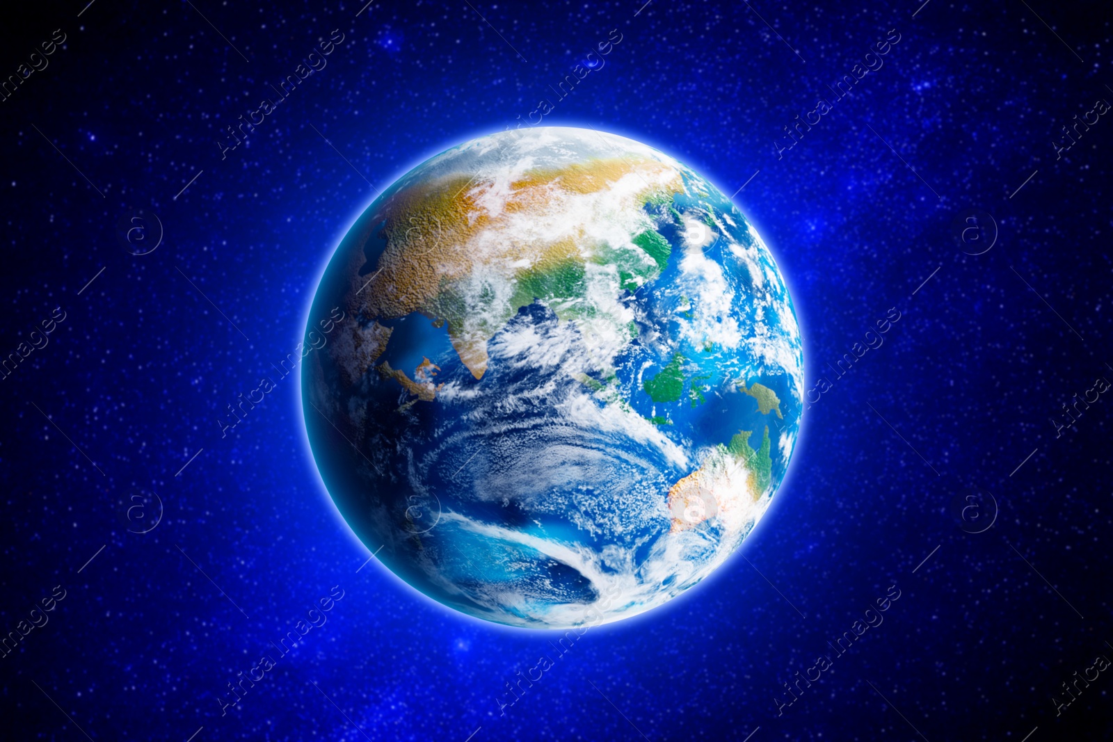 Image of Planet Earth in space. Image elements furnished by NASA