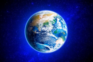 Planet Earth in space. Image elements furnished by NASA