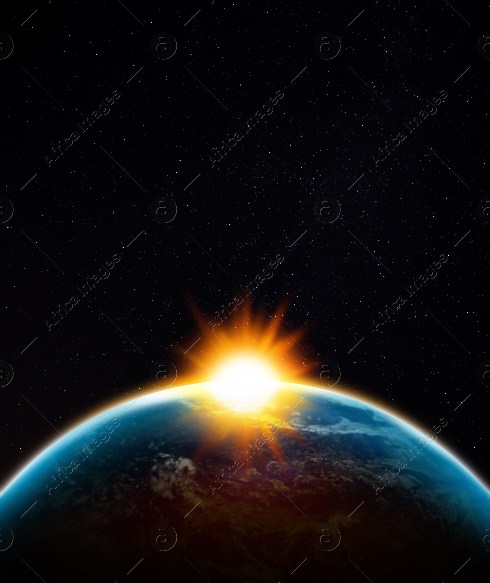 Image of Planet Earth in space. Image elements furnished by NASA