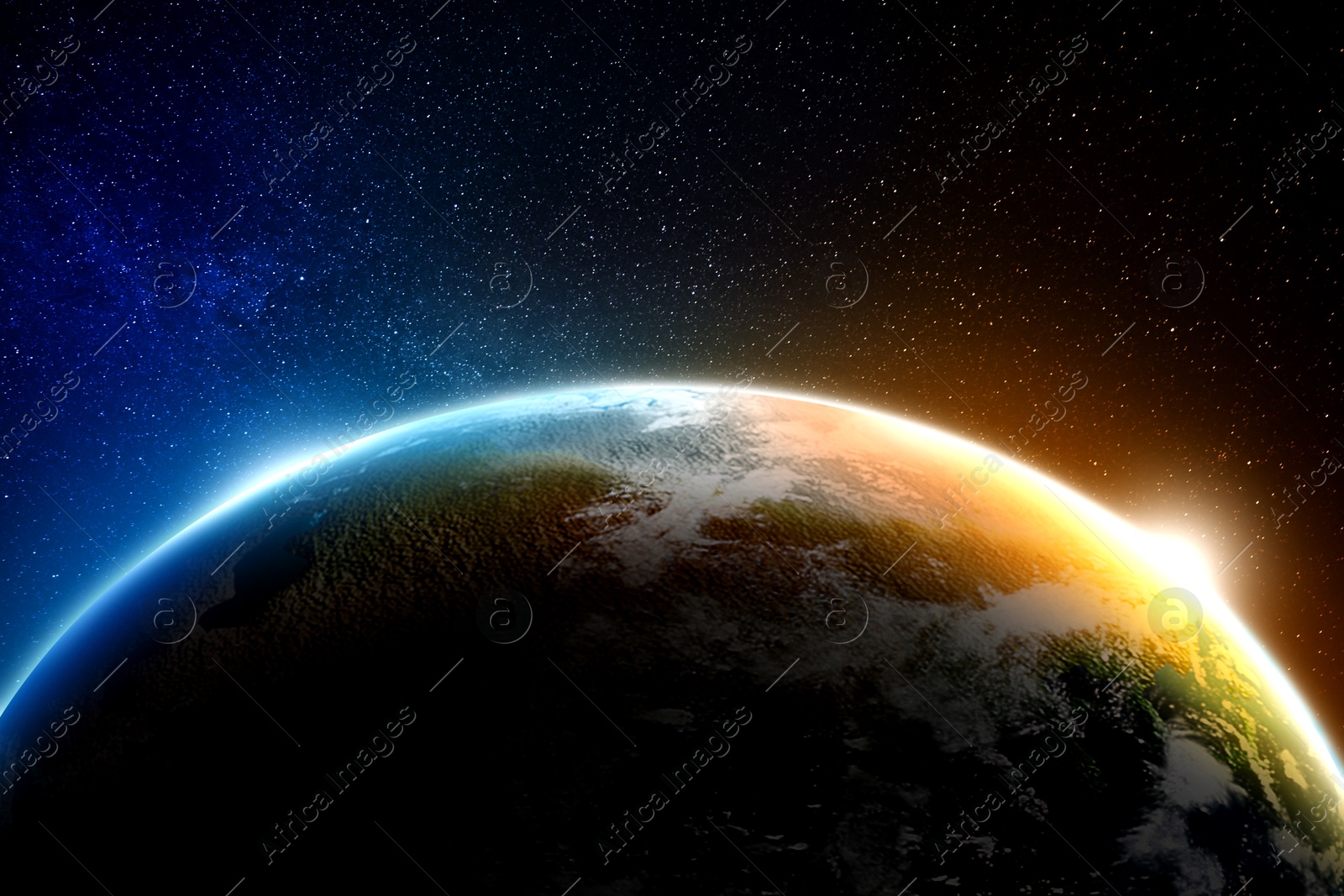 Image of Planet Earth in space. Image elements furnished by NASA