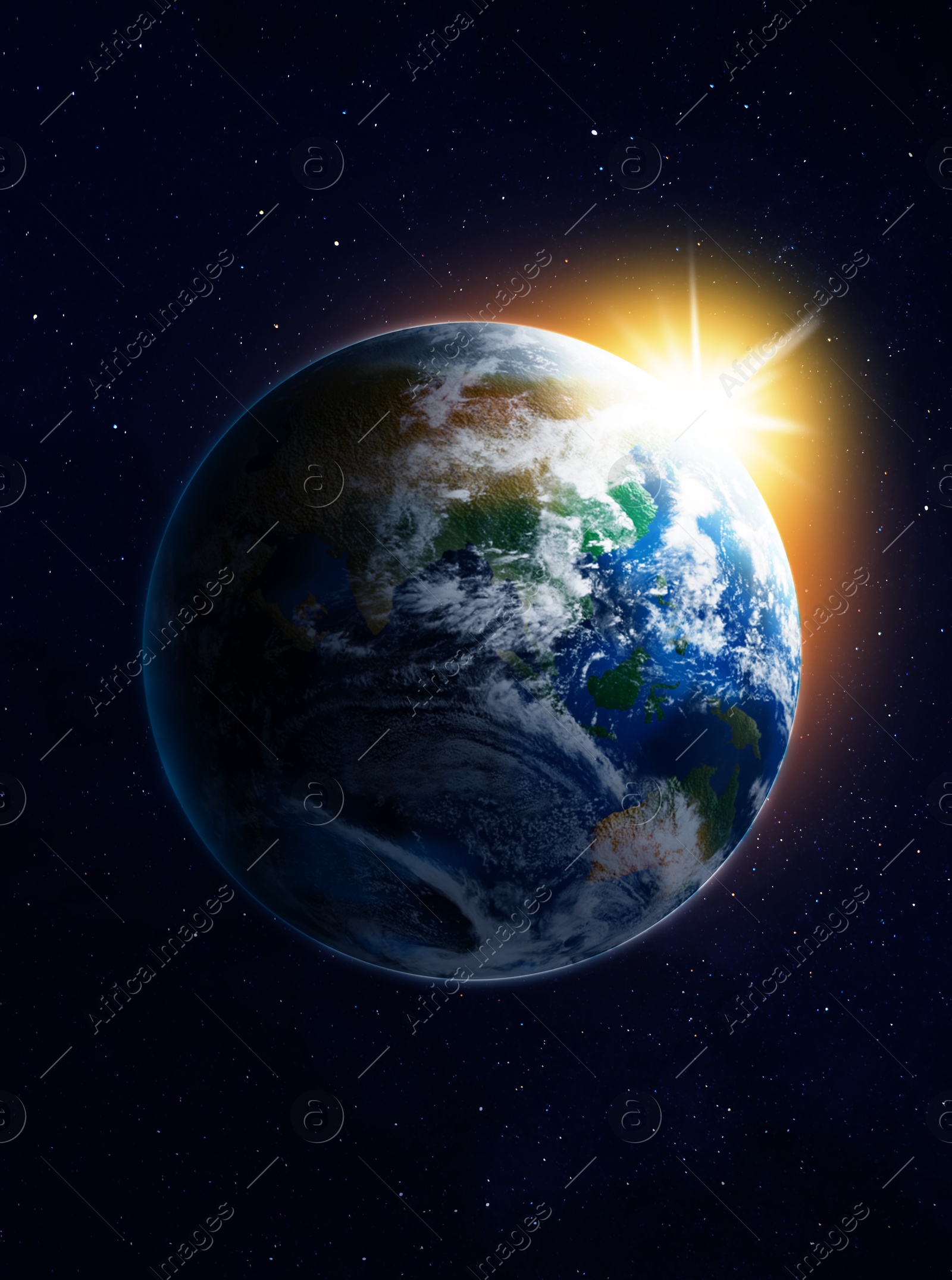 Image of Planet Earth in space. Image elements furnished by NASA