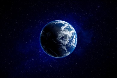 Image of Planet Earth in space. Image elements furnished by NASA