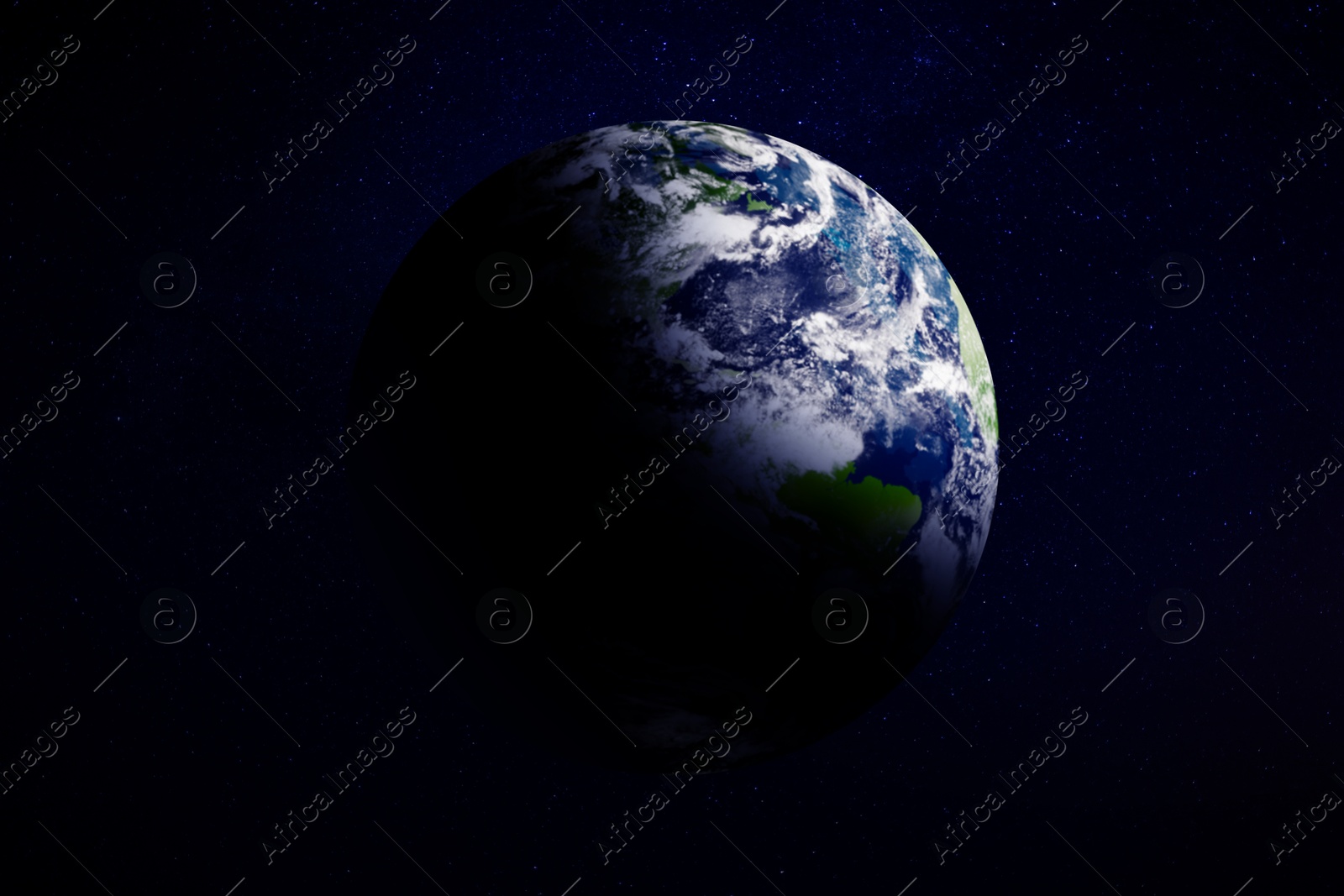 Image of Planet Earth in space. Image elements furnished by NASA