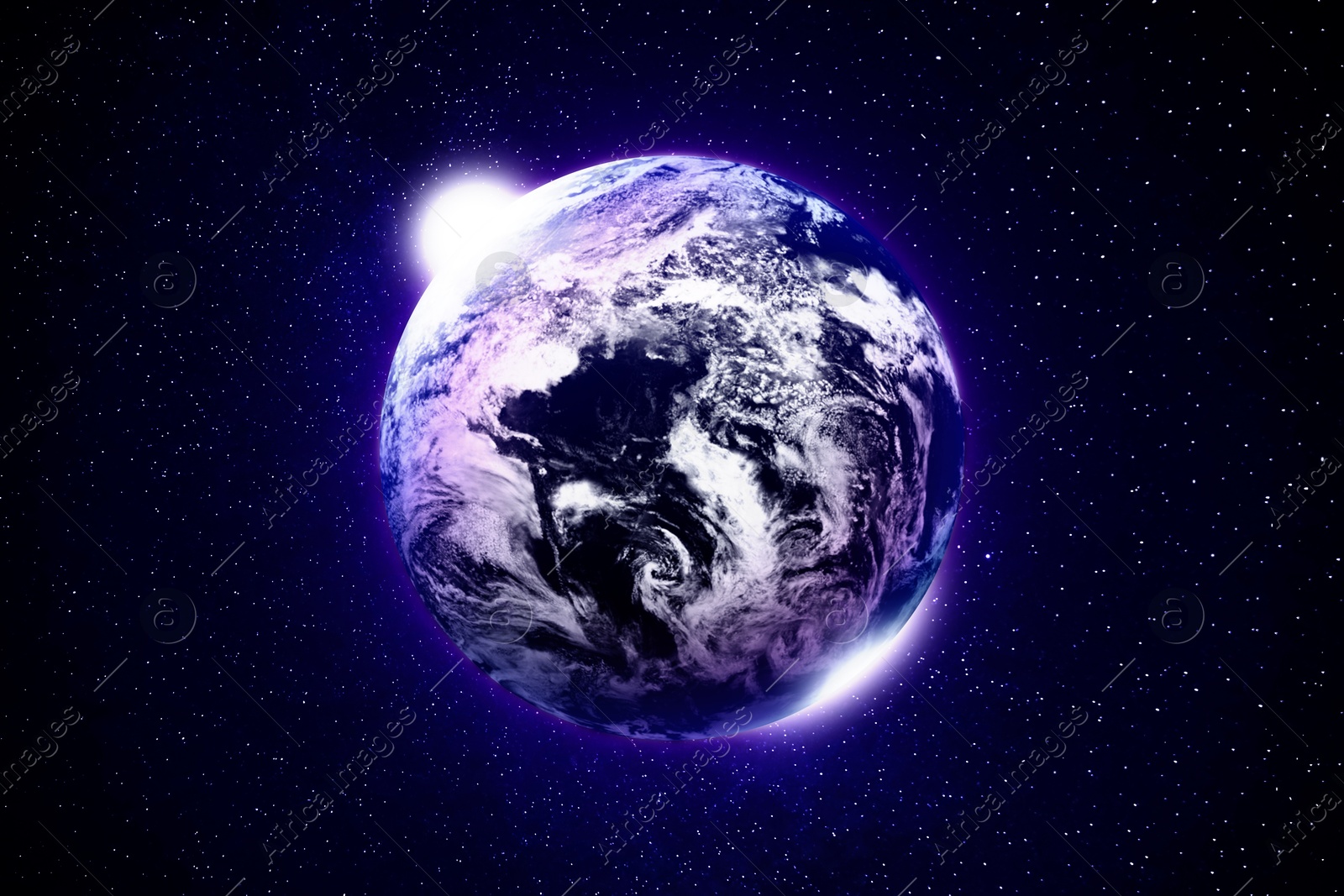 Image of Planet Earth in space. Image elements furnished by NASA