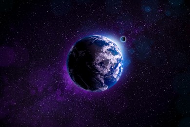 Image of Planet Earth in space. Image elements furnished by NASA