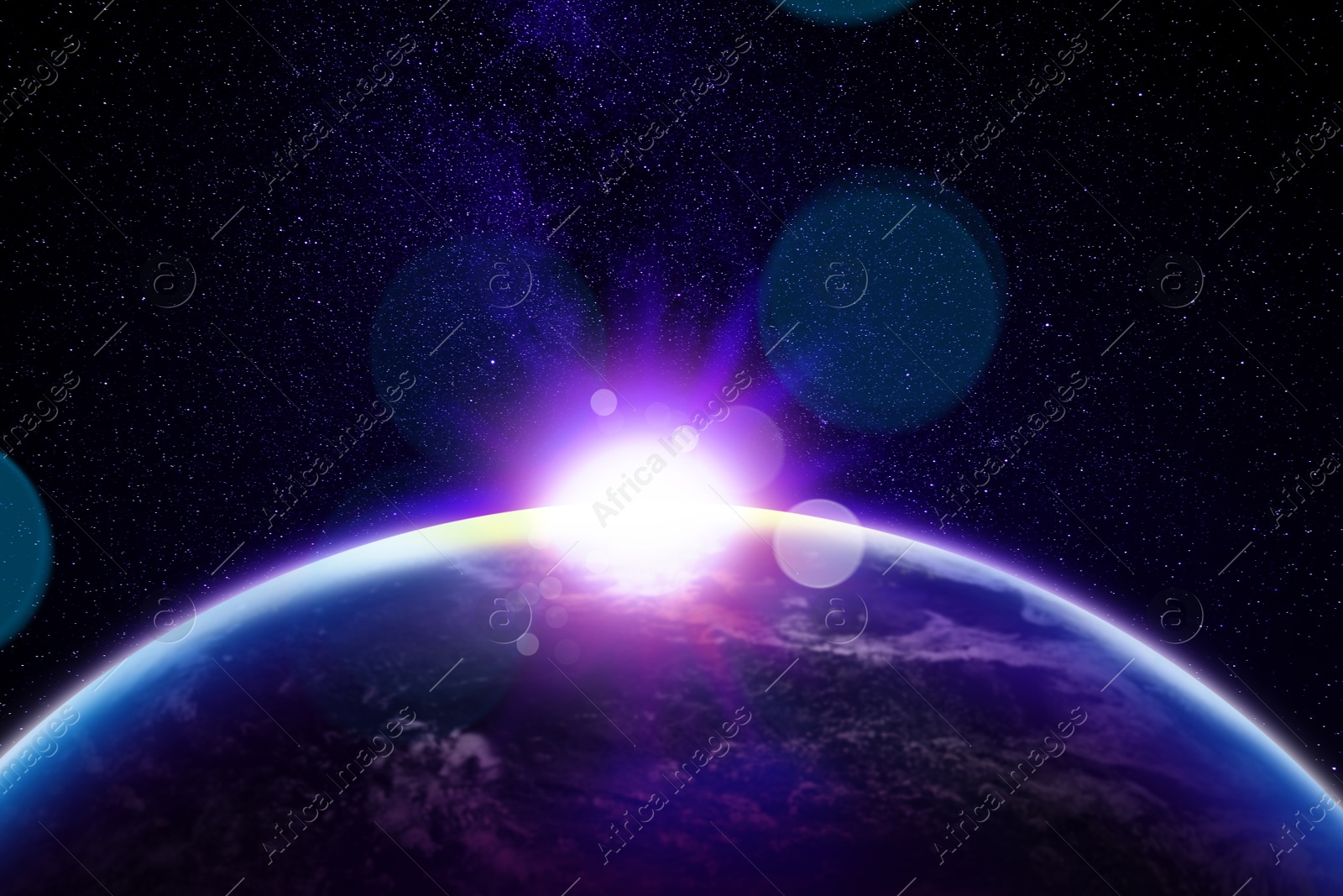 Image of Planet Earth in space. Image elements furnished by NASA