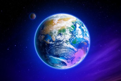 Image of Planet Earth in space. Image elements furnished by NASA