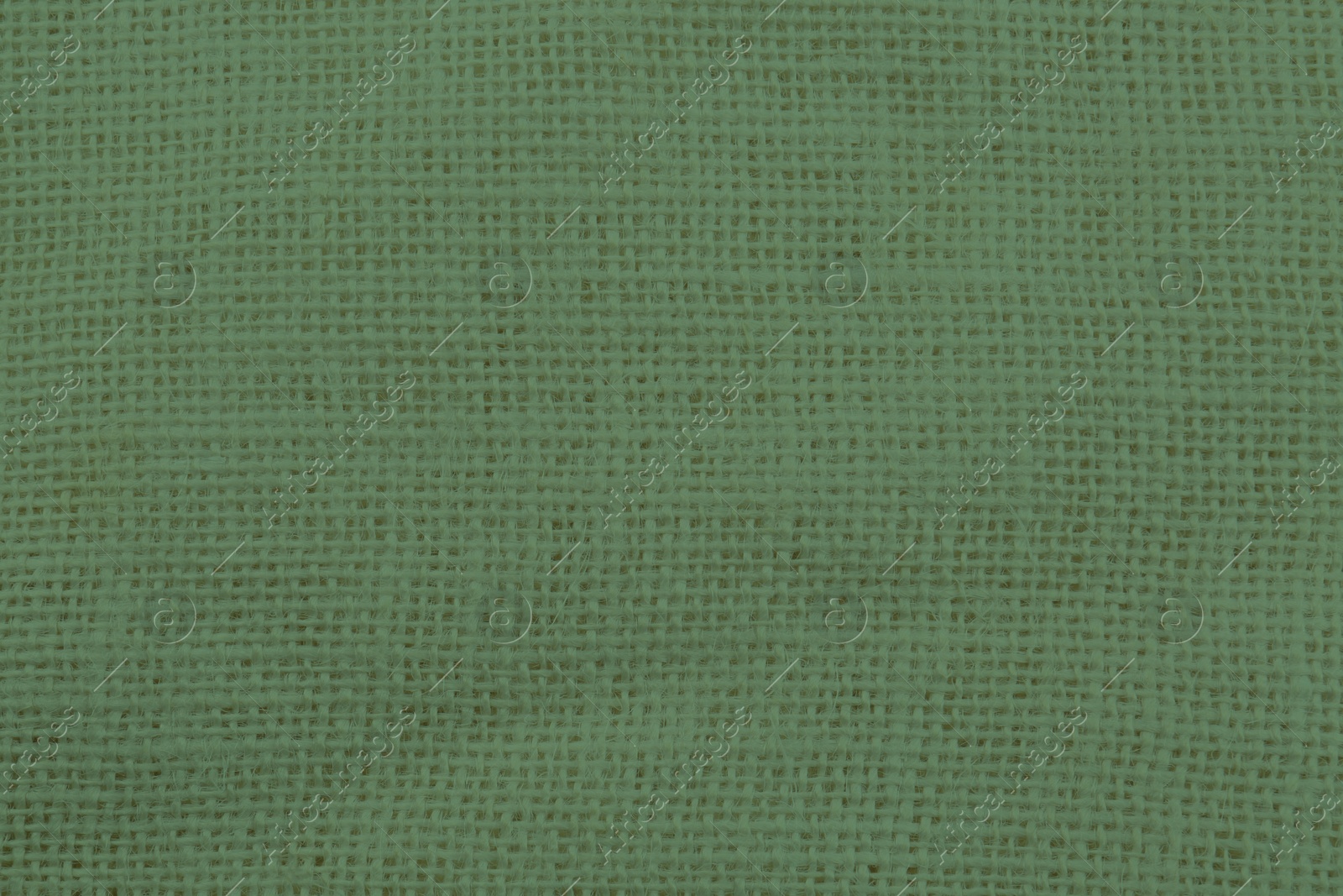 Image of Sage color burlap fabric as background, closeup