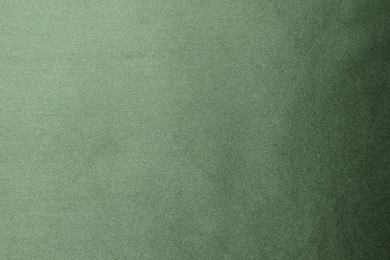 Image of Sage color silk fabric as background, top view