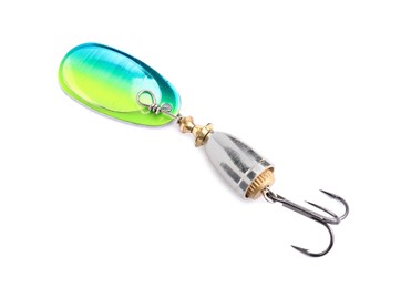 Fishing tackle. One lure isolated on white