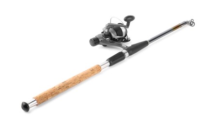 Photo of Fishing spinning with reel isolated on white