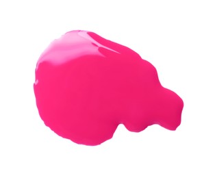 Image of Spot of magenta ink isolated on white, top view